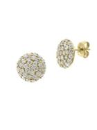 Effy 14k Yellow Gold & Diamond Round Stud Earrings