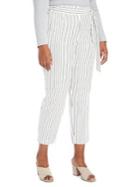 1.state Plus Self-tie Striped Trousers