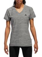 Adidas Heathered V-neck Tech Tee