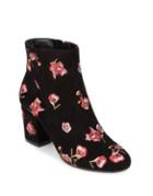 Karl Lagerfeld Paris Edith Floral Leather Booties
