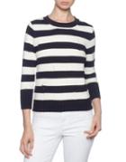Magaschoni Ribbed Striped Sweater