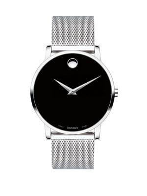 Movado Museum Classic Stainless Steel Mesh Bracelet Watch