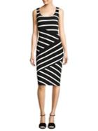 Adrianna Papell Ottoman Striped Sheath Dress
