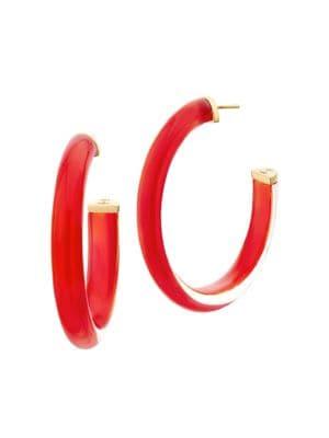 Gold And Honey Extra-large Illusion Oval Hoop Earrings