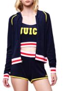 Juicy By Juicy Couture Logo Striped Zip Hoodie
