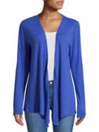 Lord & Taylor Plus Draped Open Front Cardigan