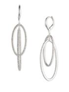 Ralph Lauren Crystal Hoop Drop Earrings