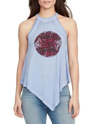 William Rast Halterneck Graphic Top
