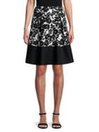 Imnyc Isaac Mizrahi Textured Color Block Circle Skirt