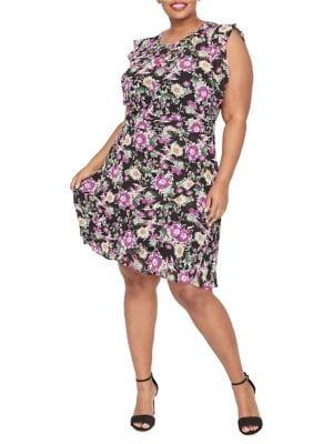 Rachel Rachel Roy Plus Lora Floral A-line Dress