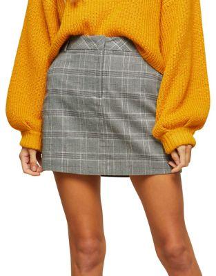 Miss Selfridge Plaid Mini Skirt
