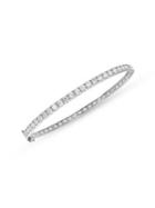 Lord & Taylor Rhodium-plated Sterling Silver & Crystal Bangle Bracelet