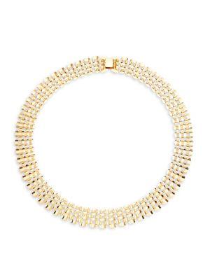 Design Lab Flat Ladder Goldtone Necklace