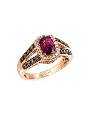 Le Vian 14k Strawberry Gold & Raspberry Rhodolite Ring
