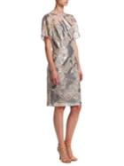 Teri Jon Short-sleeve Sequin Lace Dress