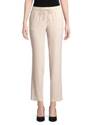 Calvin Klein Plus Striped Straight Leg Trousers