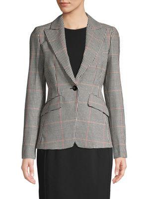 Marella Check Button-front Blazer