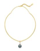 Cole Haan Crystal And Faux Pearl Collar Necklace