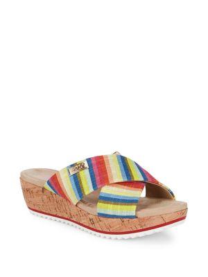 Anne Klein Felisha Crisscross Wedge Sandals