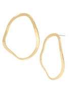 H Halston Pebble Oval Hoop Earrings