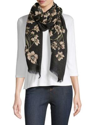 Echo Fringe-trimmed Floral Scarf