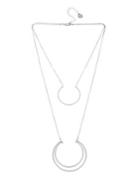 Bcbgeneration Silvertone Geometric Double-row Layered Necklace