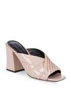 Sigerson Morrison Ruched Patent Leather Mules