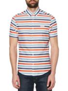 Original Penguin Horizontal Roadway Striped Button-down Stretch Shirt