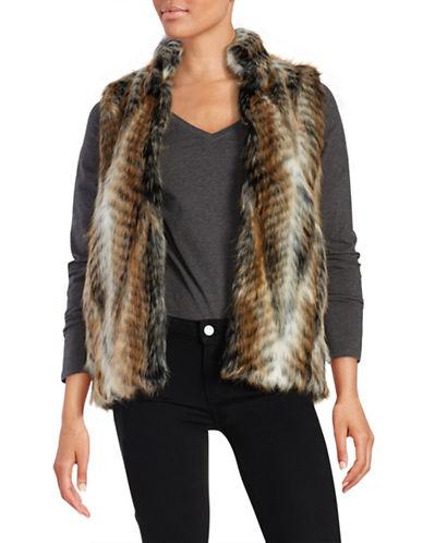 Donna Salyers Multi-colored Faux Fur Vest