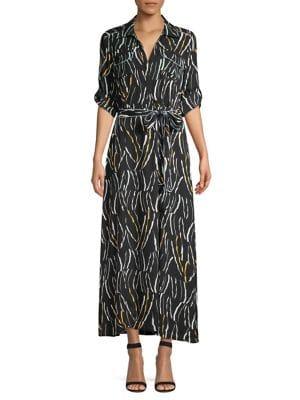 Donna Karan Geometric-print Shirtdress
