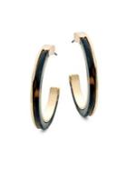 Catherine Stein Designs Inc Goldtone Tortoise Shell Split-hoop Earrings