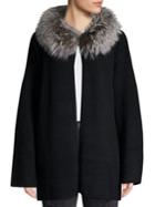 Ply Cashmere Fox Fur-trimmed Cashmere Jacket