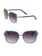 H Halston 60mm Square Sunglasses