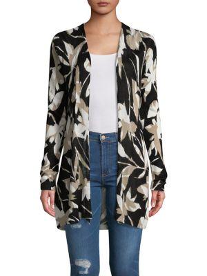 Context Tropical Silhouette Open Cardigan