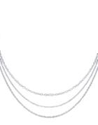 Lord & Taylor Nest Chain Sterling Silver Multi-strand Necklace