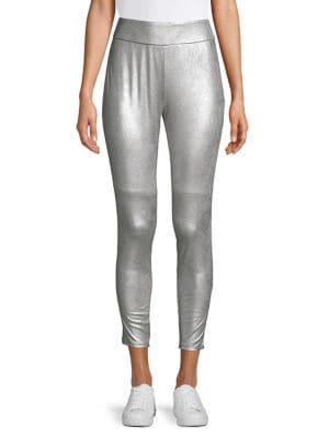 Highline Collective Faux-leather Metallic Leggings