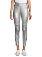 Highline Collective Faux-leather Metallic Leggings