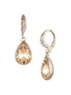 Givenchy Goldplated And Glass Stone Pear Drop Earrings