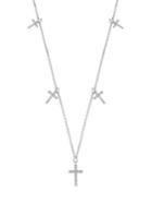 Effy Cross 14k White Gold & Diamond Necklace