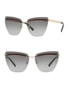 Versace 58mm Irregular Rimless Sunglasses