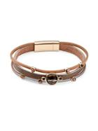 Design Lab Lord & Taylor Faceted Stone Layered Bracelet