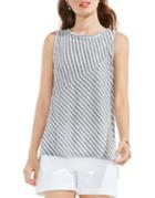Two By Vince Camuto Striped Heathered Tank Top