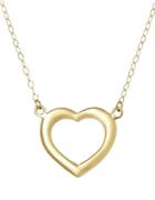 Lord & Taylor 14 Kt. Yellow Gold Heart Silhouette Charm Necklace