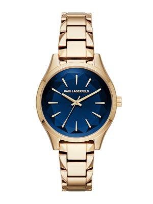 Karl Lagerfeld Paris Janelle Yellow Goldtone Stainless Steel Bracelet Watch Kl1628