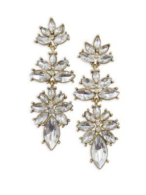 Belle By Badgley Mischka Occasion Crystal Linear Drop Earrings