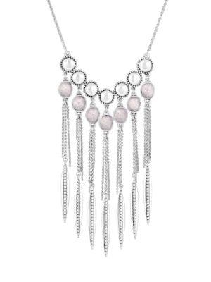 Lucky Brand Nouveau Americana Faux Pearl And Crystal Statement Necklace