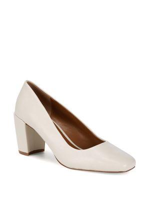 H Halston Whitney Leather Pumps