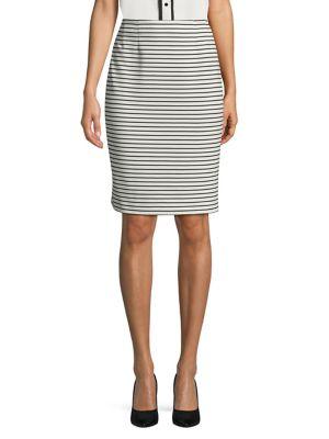 Nipon Boutique Striped Elastic Pencil Skirt