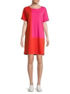 Joan Vass Colorblock T-shirt Dress
