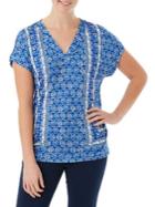 Olsen Island Breeze V-neck Print Tunic
